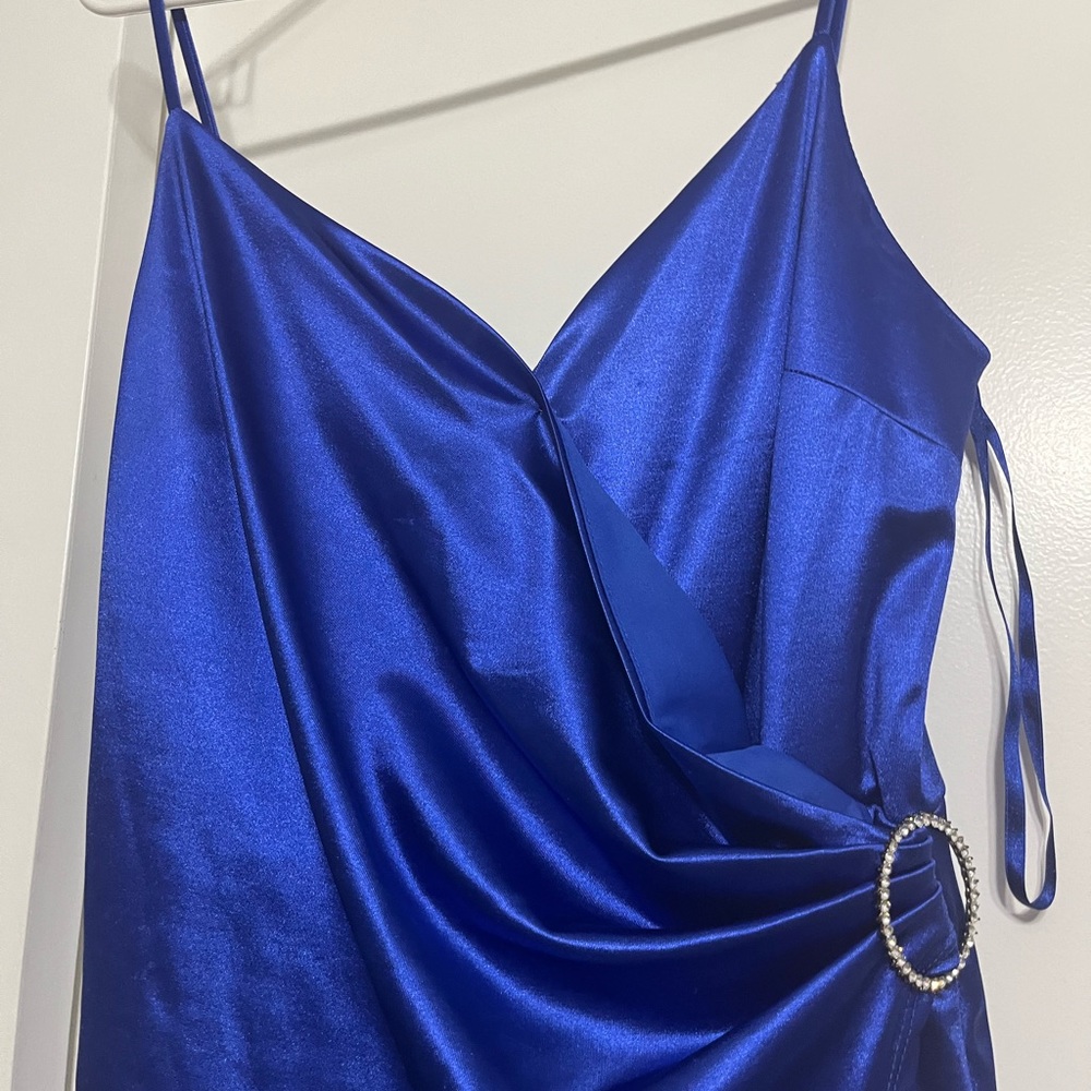 Bright royal blue mini dress